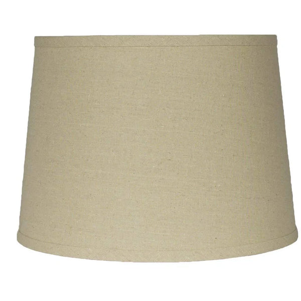 Drum Lampshade,Textured Flax Linen, 12-inch